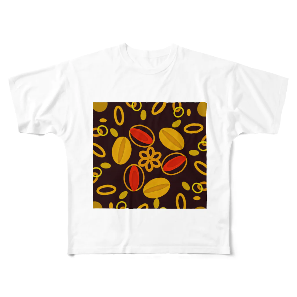 pastelia　shopの秋のアーモンド前夜祭‥Autumnalmondfestival☕ All-Over Print T-Shirt