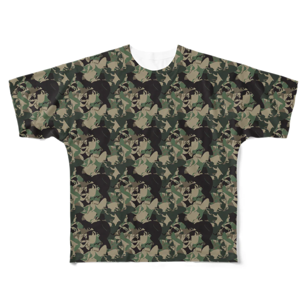 RAN CHANNELのHartman Warface Camo フルグラフィックTシャツ