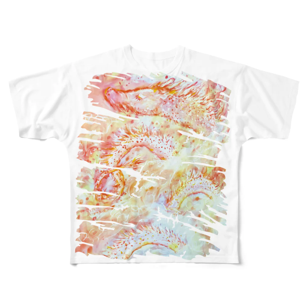 COULEUR PECOE（クルールペコ）のさくらいろの龍02 All-Over Print T-Shirt