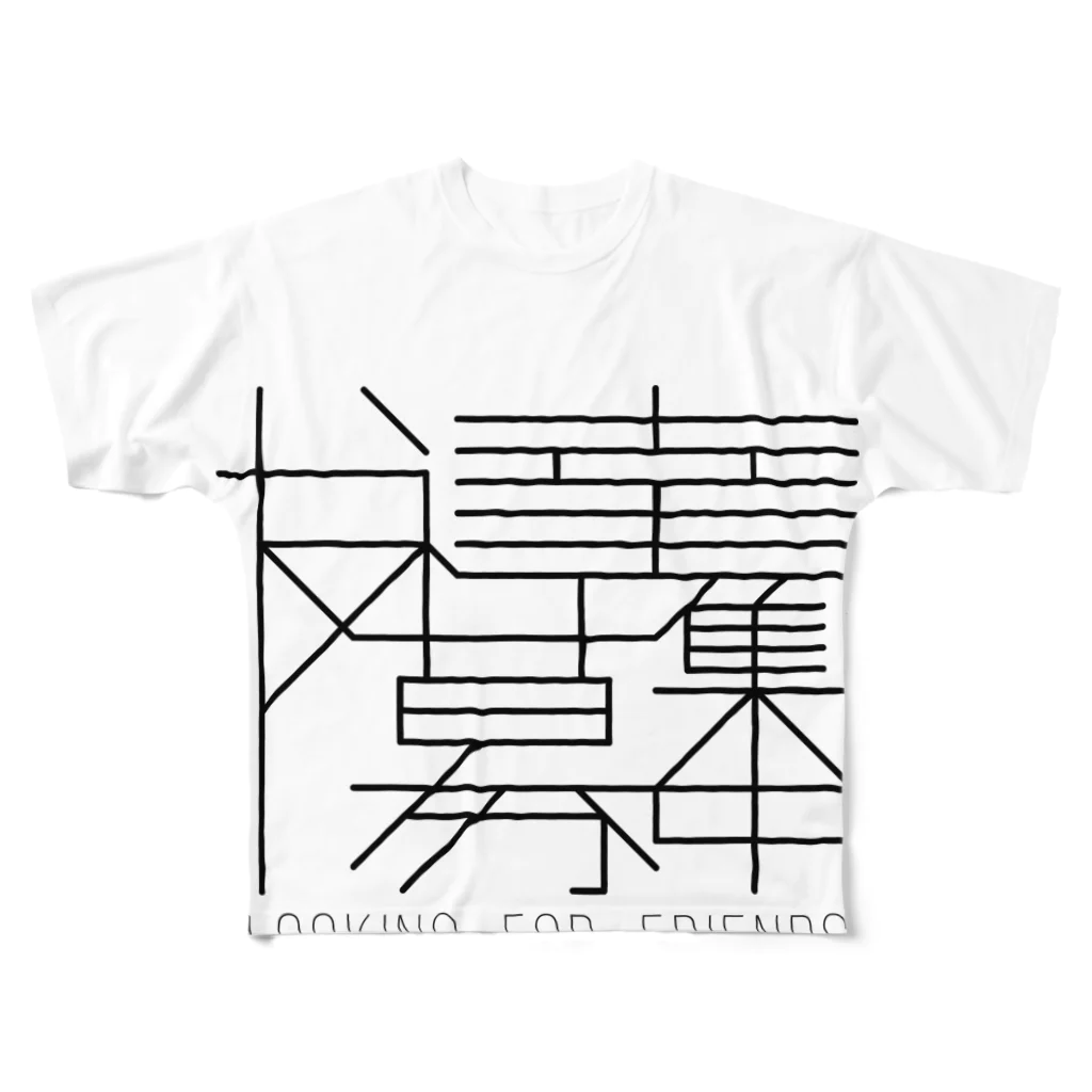 SAME BUT DIFFERの友達募集中 フルグラフィックTシャツ