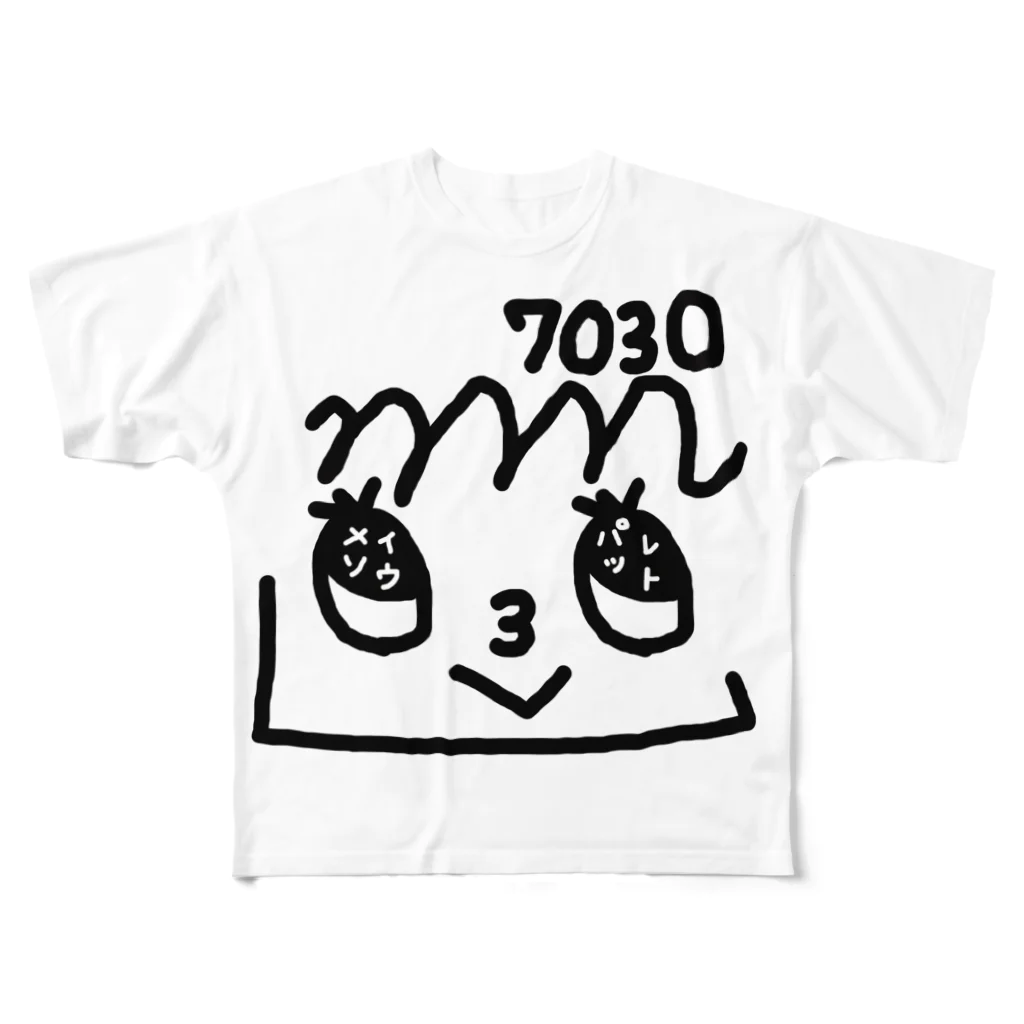 7030ナオミオ百貨の7030kun-may so フルグラフィックTシャツ