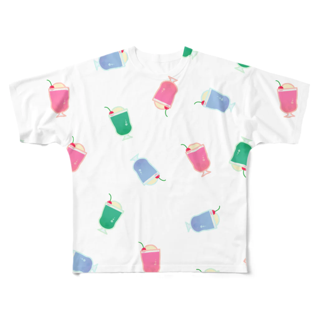 CANDYのメロンソーダ_フルグラフィックTシャツ フルグラフィックTシャツ