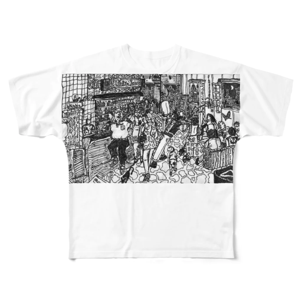 加楽巣の空想上のカフェ All-Over Print T-Shirt