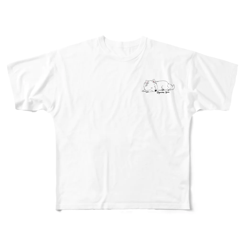 日本スピッツ　蛍の【リクエスト】日本スピッツわくわく＆すやすやカラー All-Over Print T-Shirt