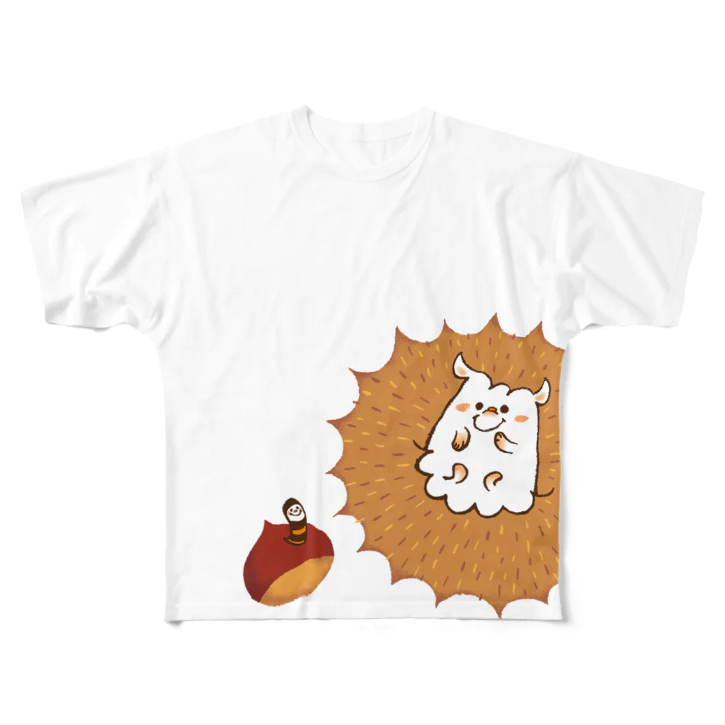 Nabecoのハリネズミくん（Tシャツ） フルグラフィックTシャツ