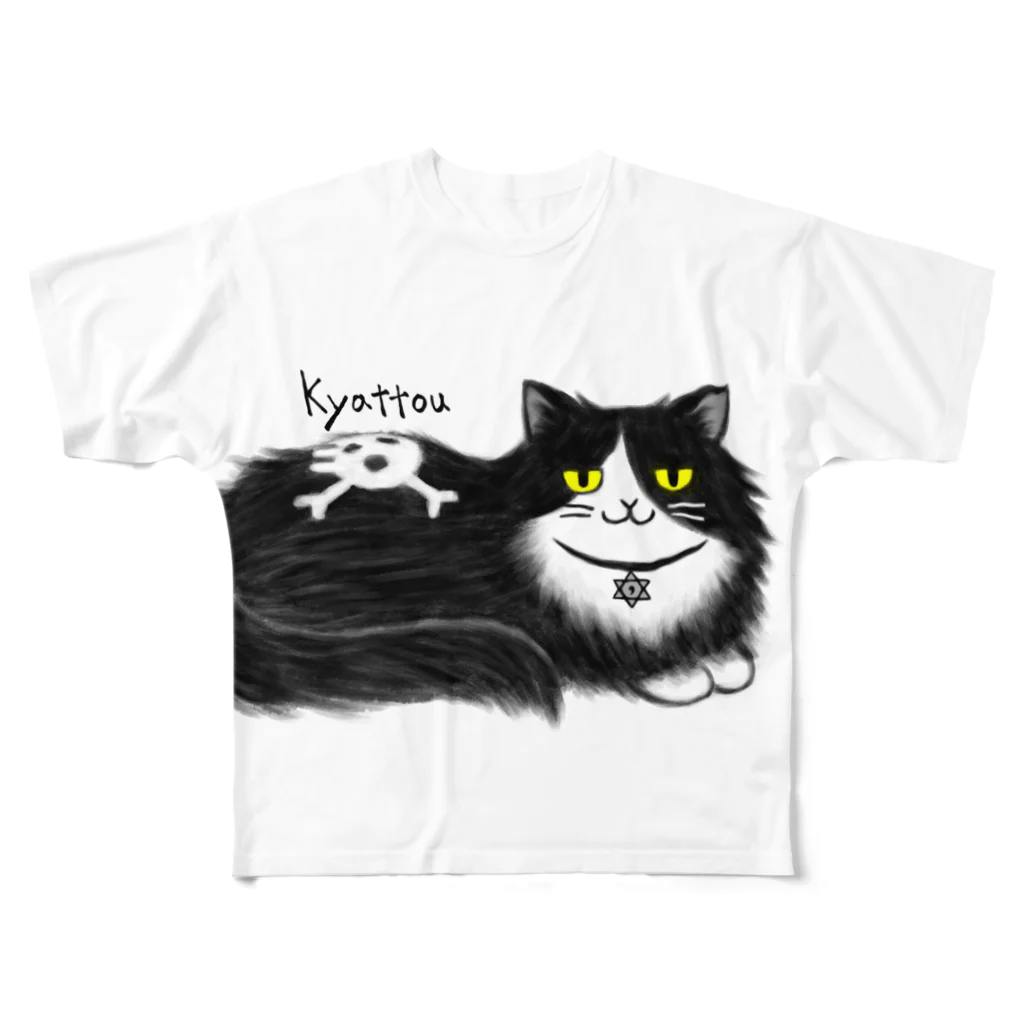 Kyattou shopのKyattouフルグラフィックTシャツ All-Over Print T-Shirt