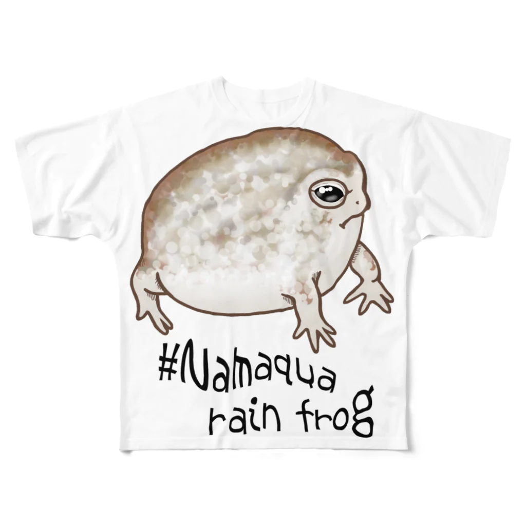 LalaHangeulのNamaqua rain frog(なまかふくらがえる) 英語バージョン All-Over Print T-Shirt