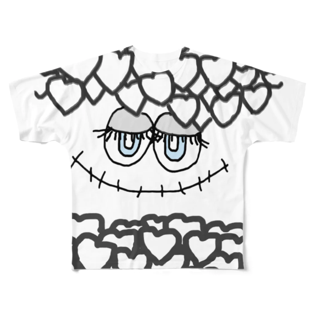 。のハートにこちゃん All-Over Print T-Shirt