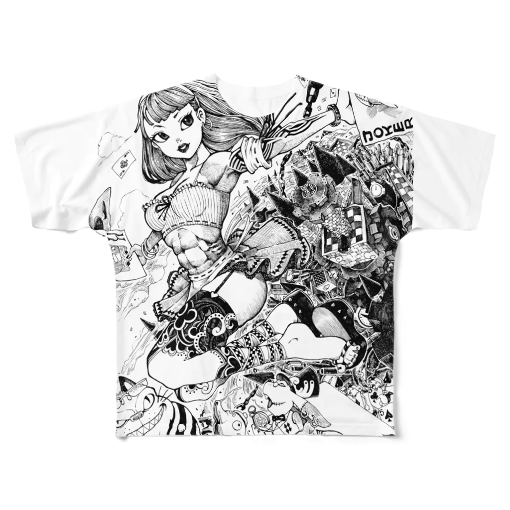 月が輝くこんな夜にの飛行少女 All-Over Print T-Shirt