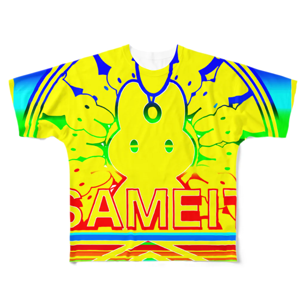 ✨🌈✨ユラクラカン🇯🇵 ✨🌈✨の🌟🌈USAMEITA! rainbow🌟yellow gold🌈🌟 フルグラフィックTシャツ