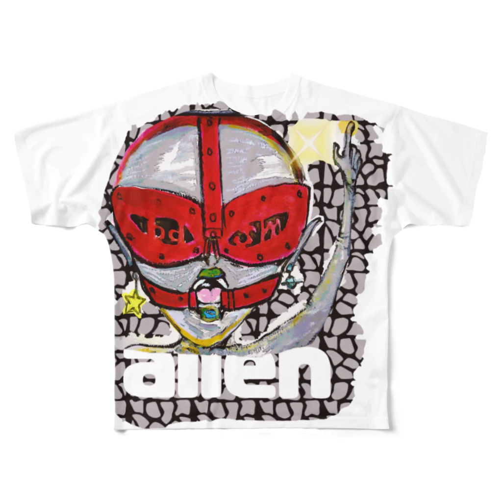 水彩屋のやらかしalien フルグラフィックTシャツ