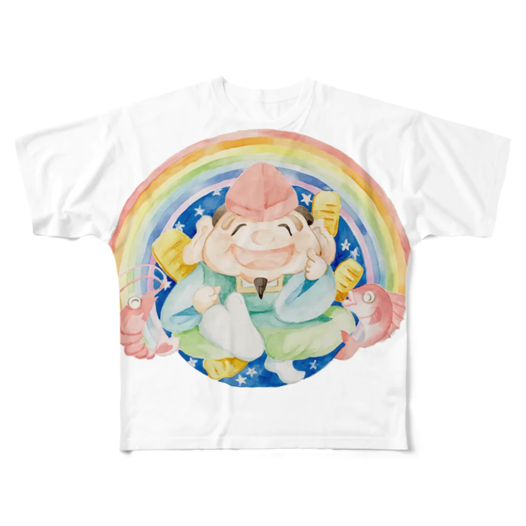 笑い総研のゑびすきっぷTシャツ フルグラフィックTシャツ