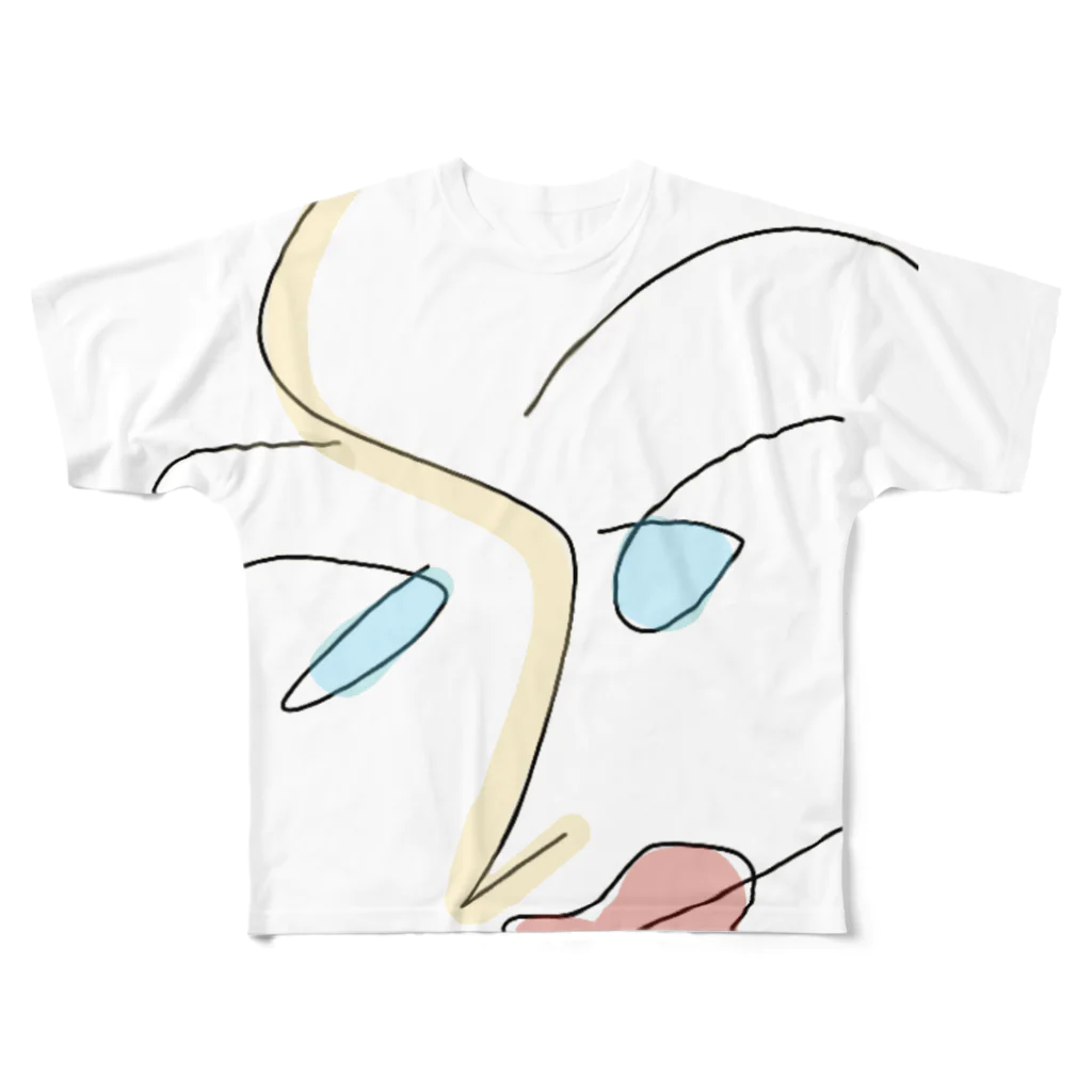 ピザたべたいのらくがき All-Over Print T-Shirt