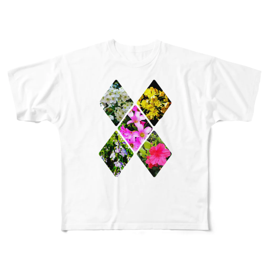 LalaHangeulの野の花シリーズ　X(エックス) All-Over Print T-Shirt