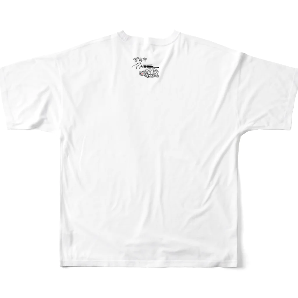 零貨店アカミミのロゴくん All-Over Print T-Shirt :back