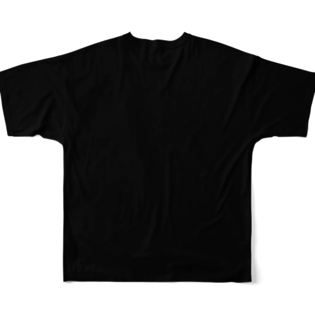 ガザミツの爆破ボタンを押そうとする研究者のおじさん All-Over Print T-Shirt :back