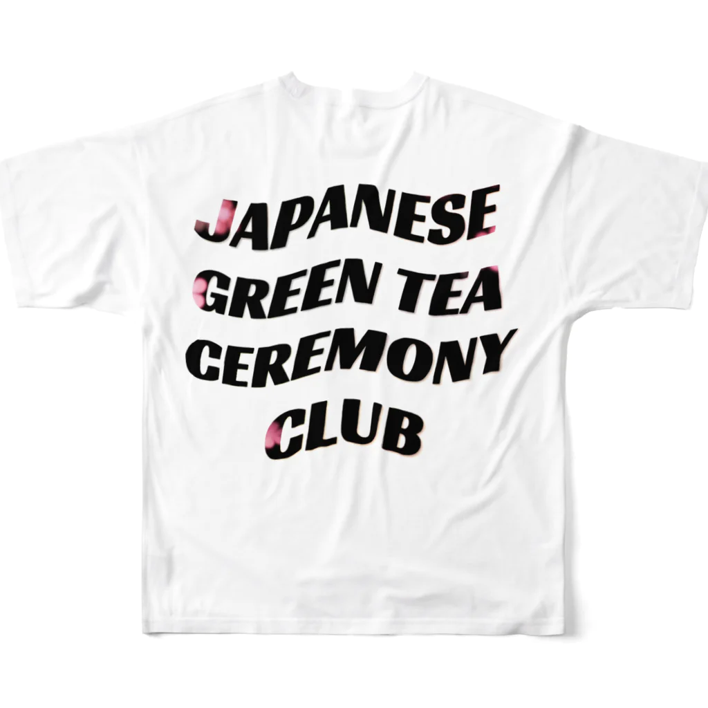 ヤマノチススメ（やまぐち）のJAPANESE GREEN TEA CEREMONY CLUB type:flower All-Over Print T-Shirt :back