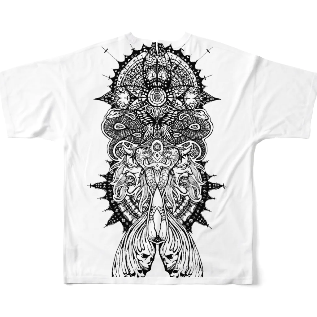 となんのお店のシンメトリー All-Over Print T-Shirt :back