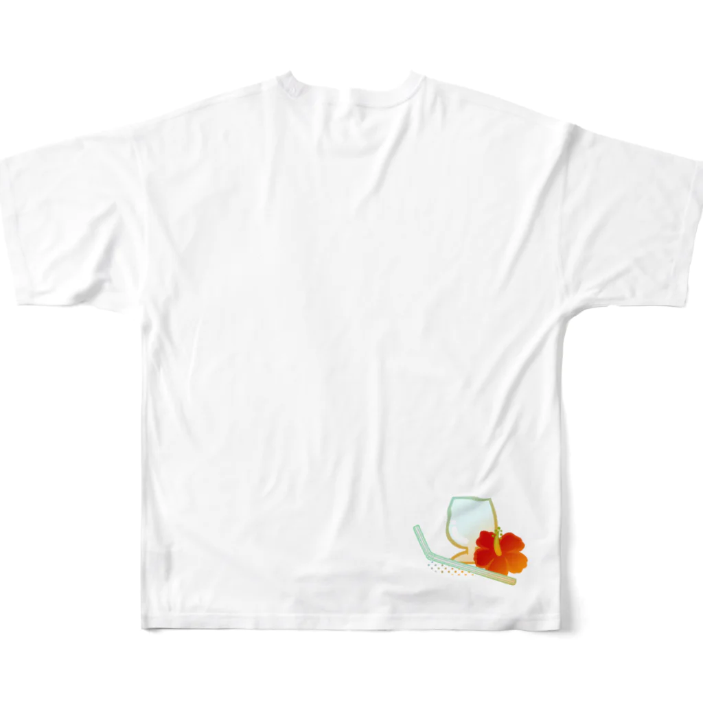 サメノのレイニー　サマーバケーション All-Over Print T-Shirt :back