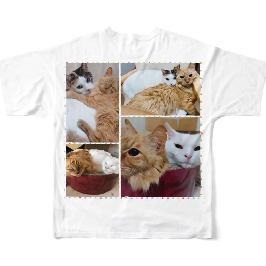 9catsのTeam和室♡ フルグラフィックTシャツの背面