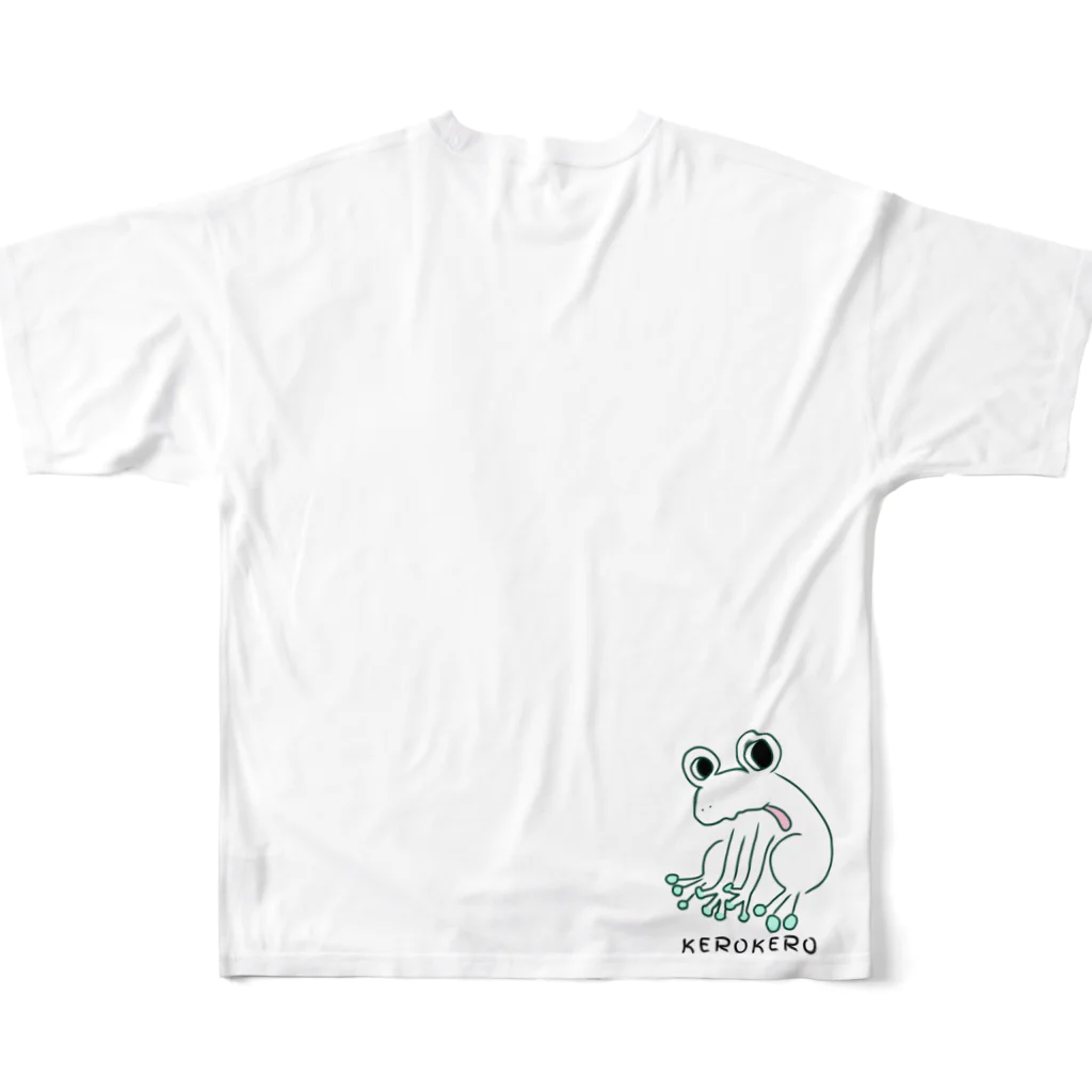 けけけのかえるケロケロ フルグラフィックTシャツの背面