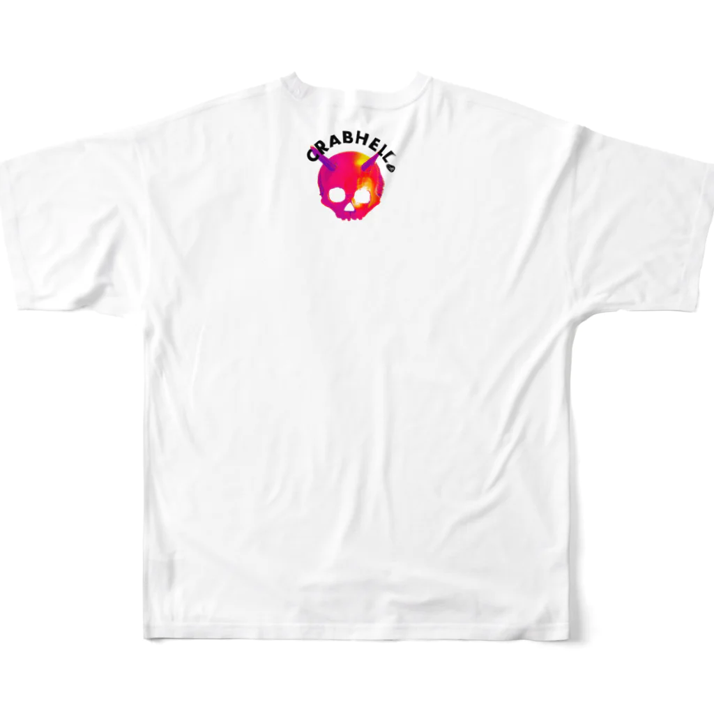 SHOP#696の蟹狩りtシャツcolor.A フルグラフィックTシャツの背面