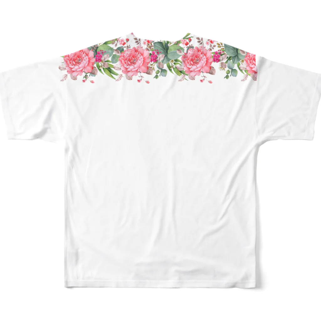 Blu-elのFLOWERTシャツ① フルグラフィックTシャツの背面