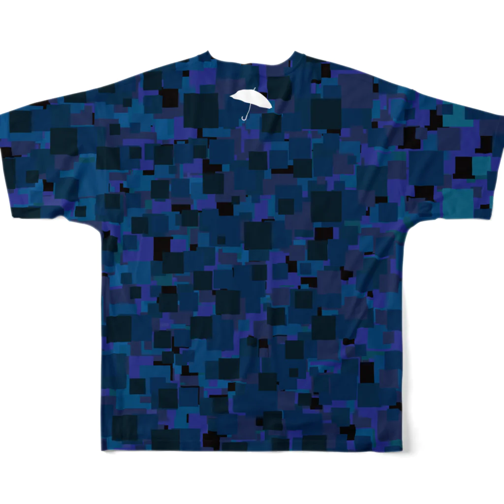 cuuyabowの傘紋 フルグラフィックTシャツの背面
