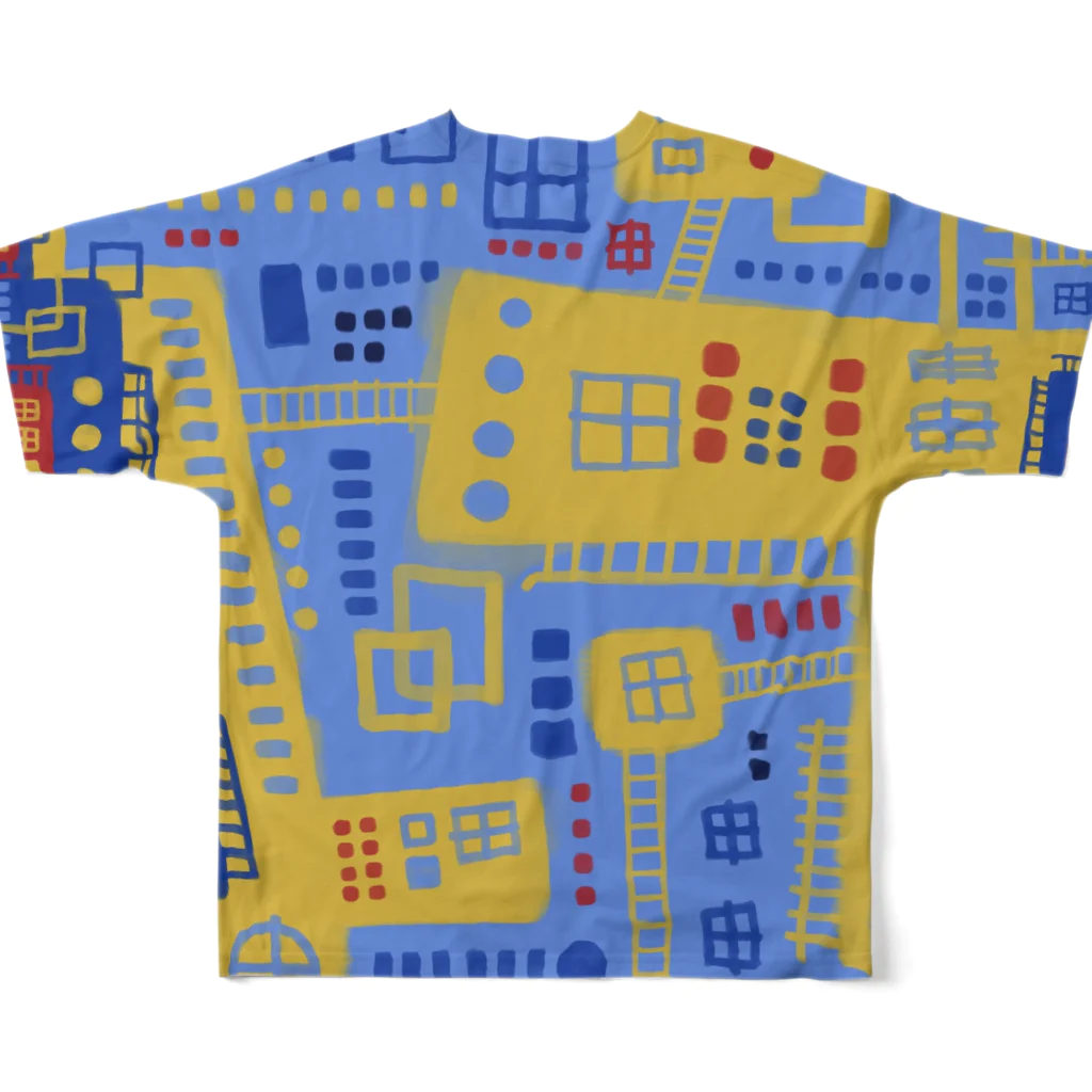 心癒される抽象画家/abaterNFTの★NEW!【心癒される抽象画オリジナルTシャツ#21】 All-Over Print T-Shirt :back