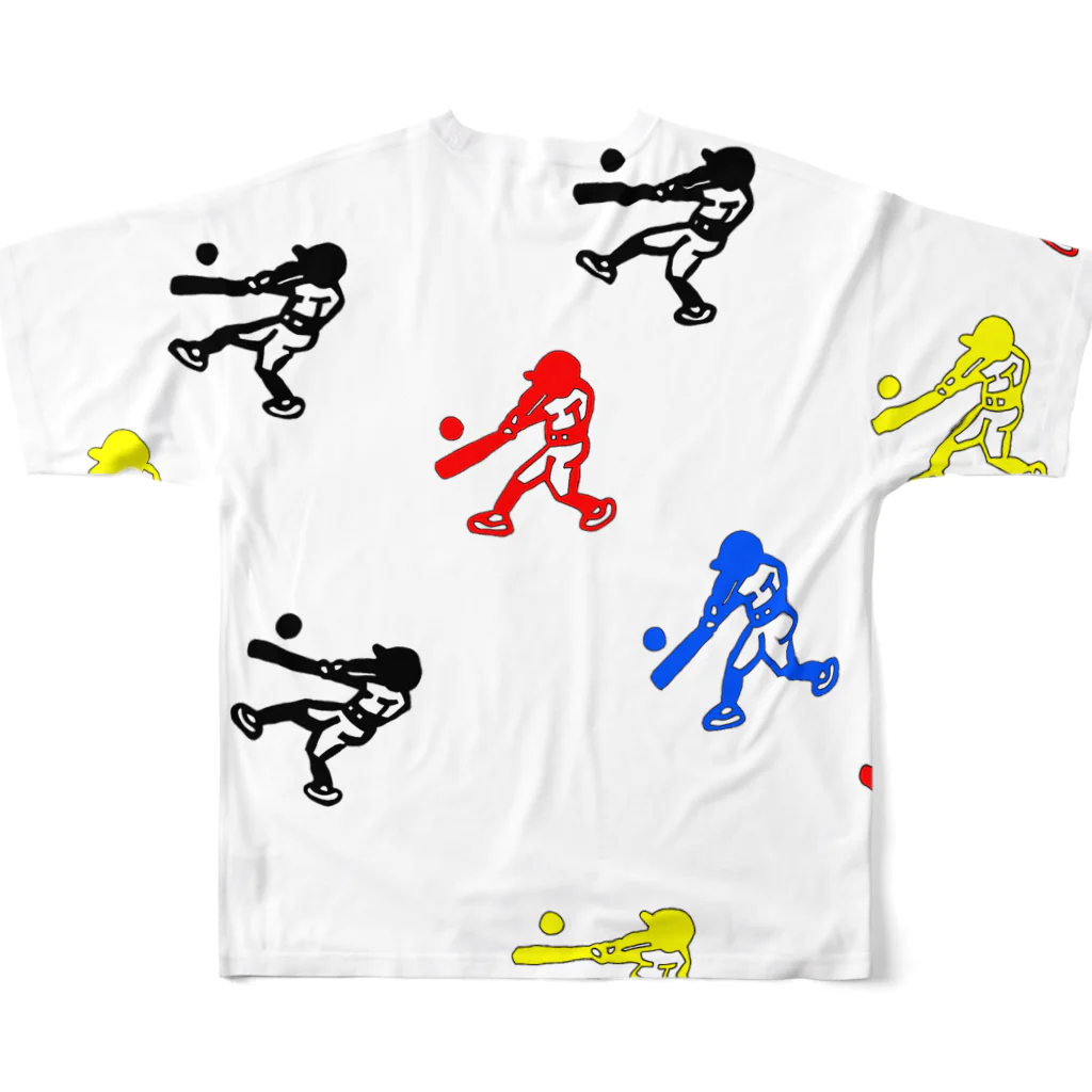 greetenの野球めいいっぱい 野球 All-Over Print T-Shirt :back