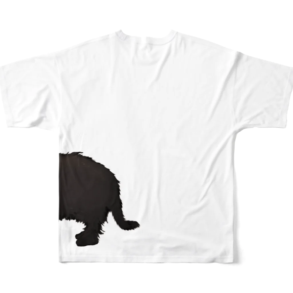 レイにーの忍び歩き黒猫 All-Over Print T-Shirt :back