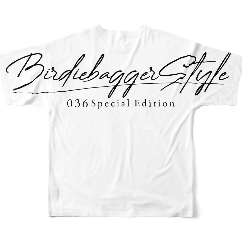 BirdieのBirdie Bagger Style 036special edition（ブラックロゴ） All-Over Print T-Shirt :back