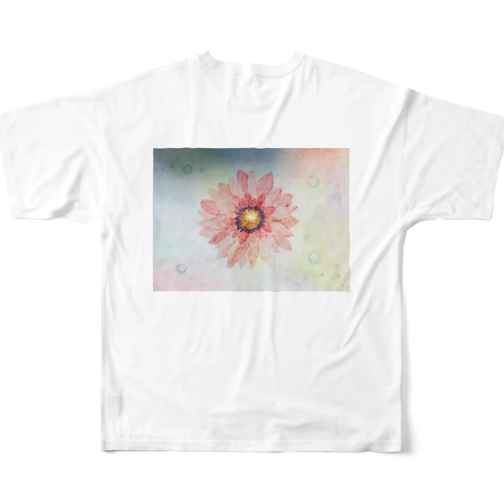 かづきのflower All-Over Print T-Shirt :back