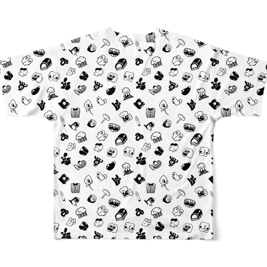 飽和のパタパタ All-Over Print T-Shirt :back