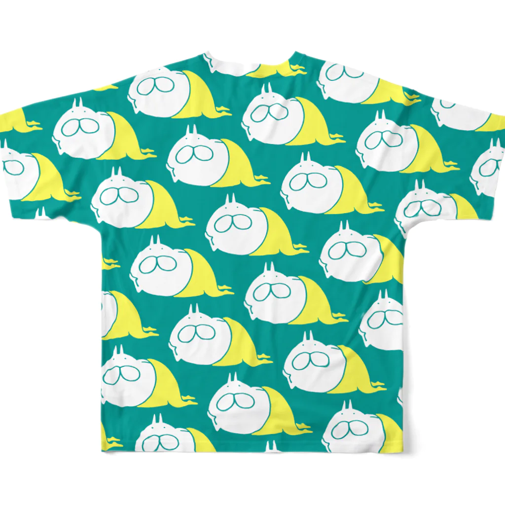 くらきち ONLINE SHOPのねこタイツ レモン フルグラフィックTシャツの背面