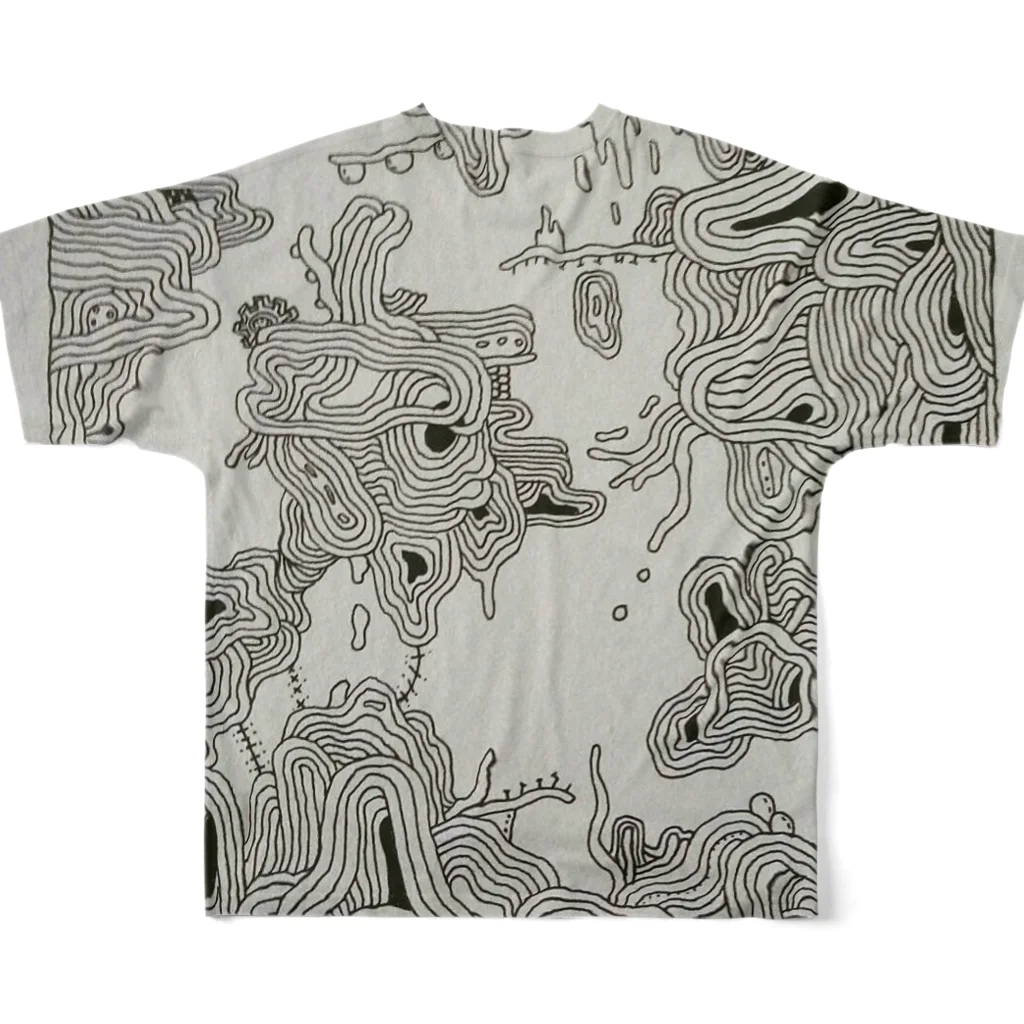 ★庭トリ堂☆のdrawing 002 All-Over Print T-Shirt :back