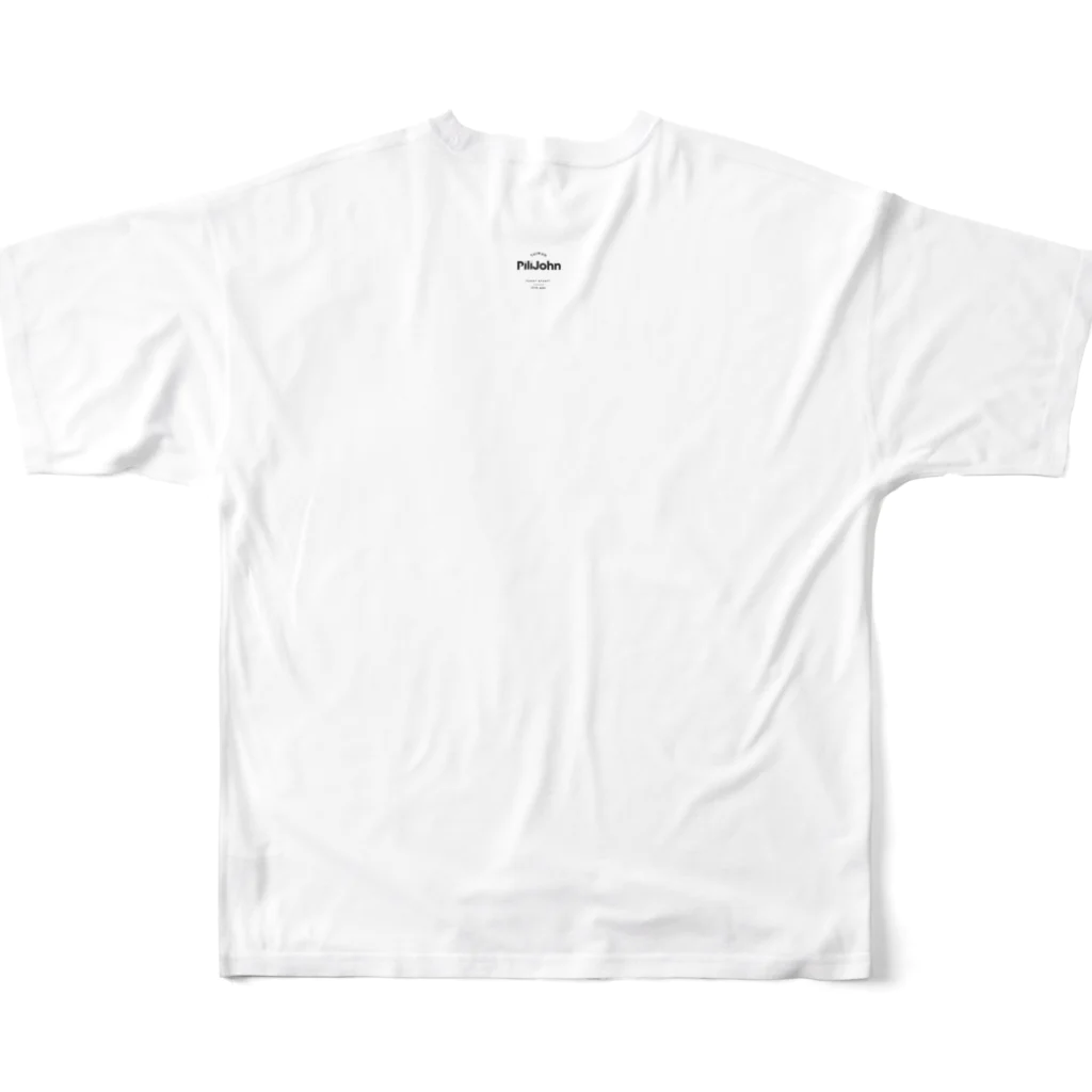 PiliJohn's shopのPiliJohn x coffee フルグラフィックTシャツの背面