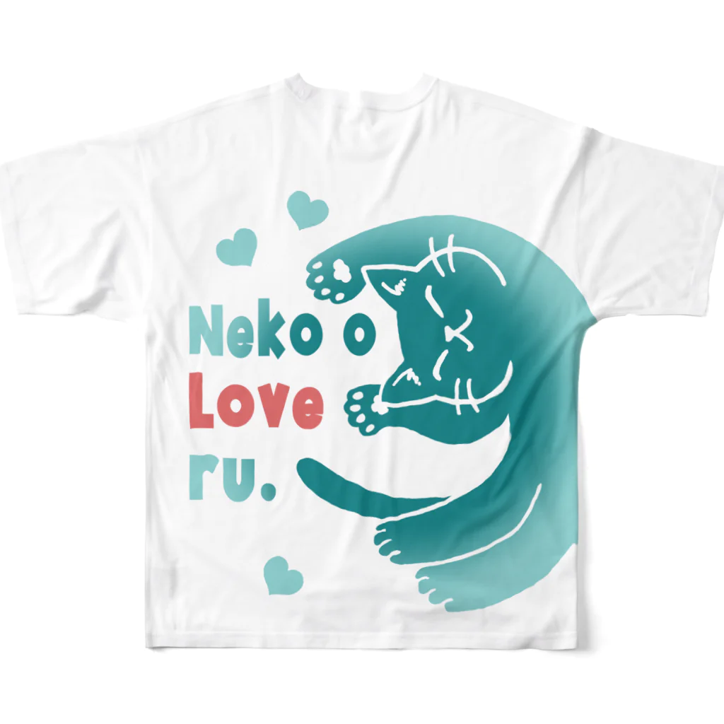 SU-KUの猫をLoveる・改 フルグラフィックTシャツの背面