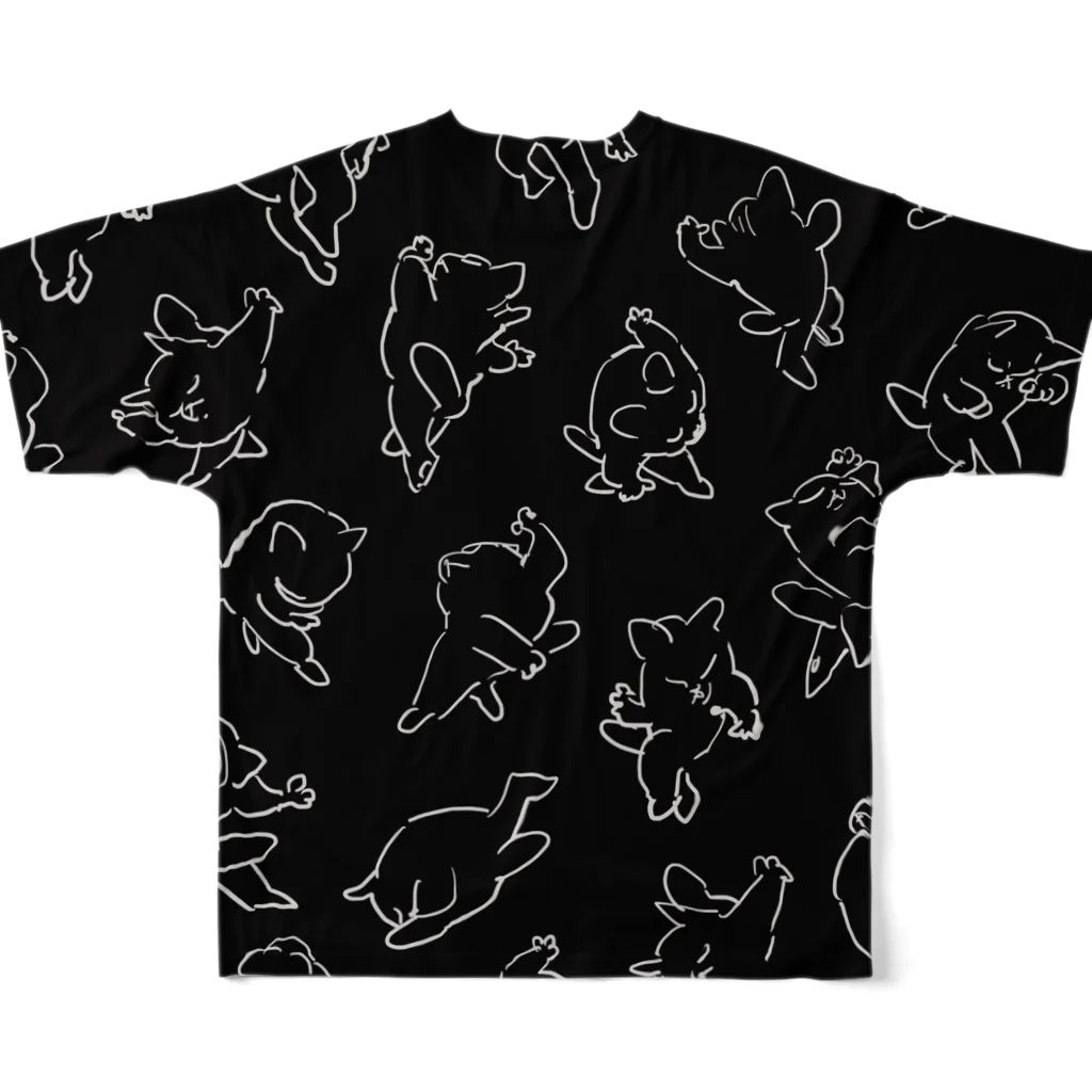 aoのダンス(黒) フルグラフィックTシャツの背面