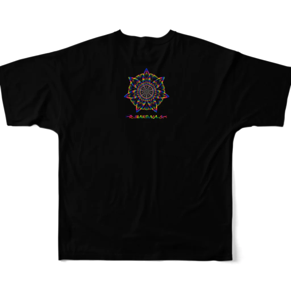 薈.collectionのRainbowmandala2シリーズ All-Over Print T-Shirt :back