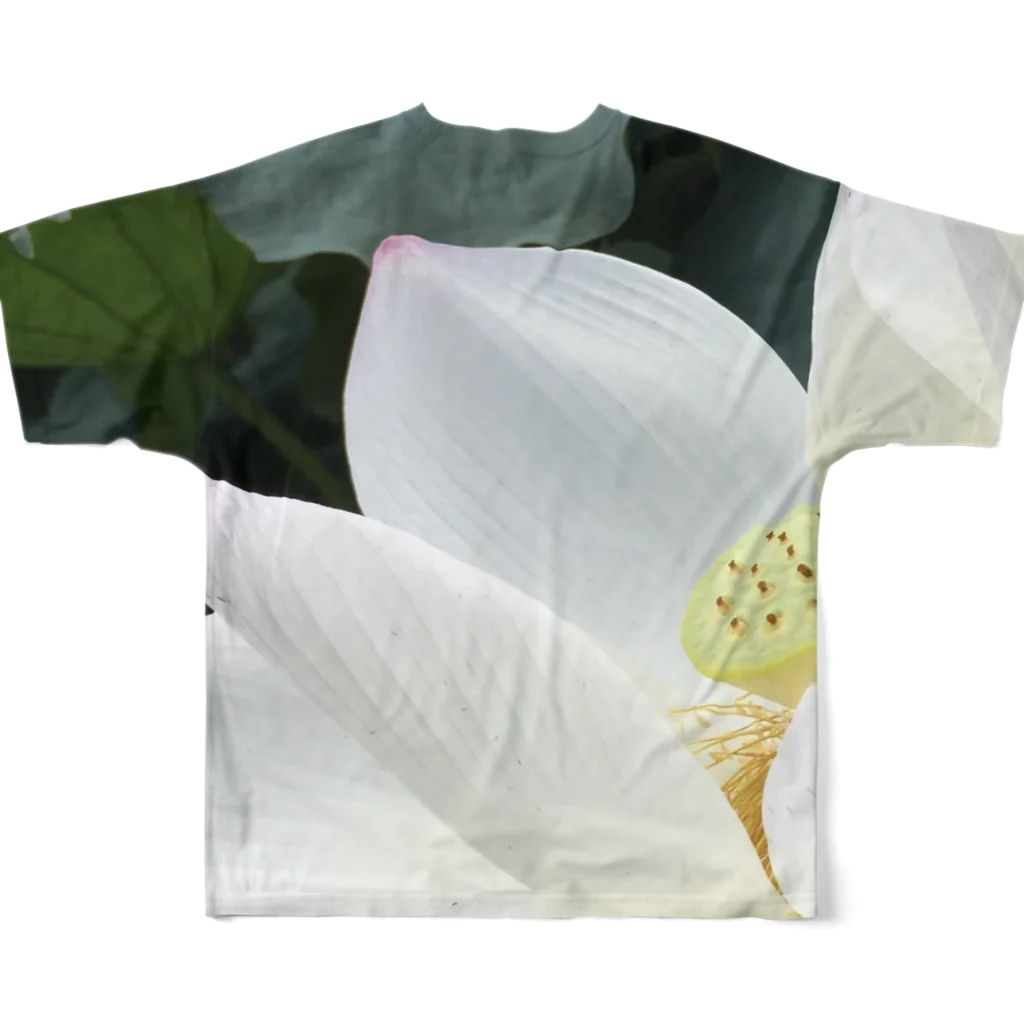 珈琲日和の水辺の花 All-Over Print T-Shirt :back