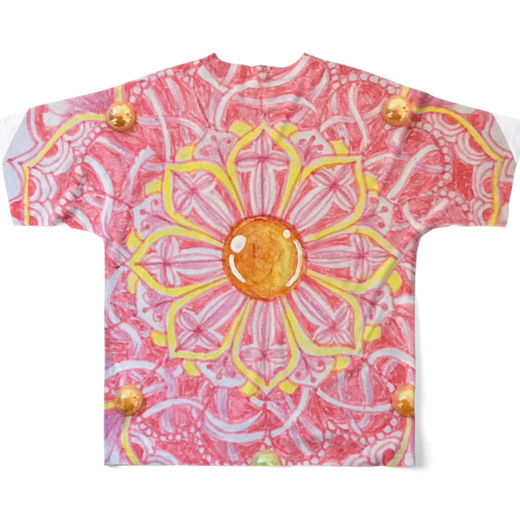 じぱんぐる-zipangle-のmandala-はんなり All-Over Print T-Shirt :back