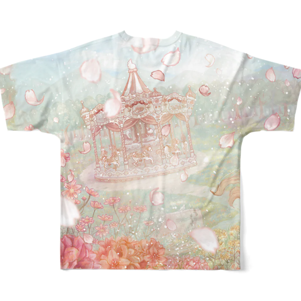 ＊momochy shop＊の桜の想い出 All-Over Print T-Shirt :back