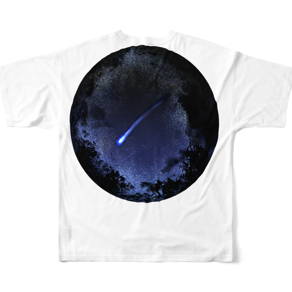 創作男子・稲冨の漫画：流れ星と願い事 All-Over Print T-Shirt :back