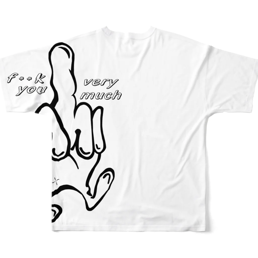 STのf＊＊k you very much All-Over Print T-Shirt :back