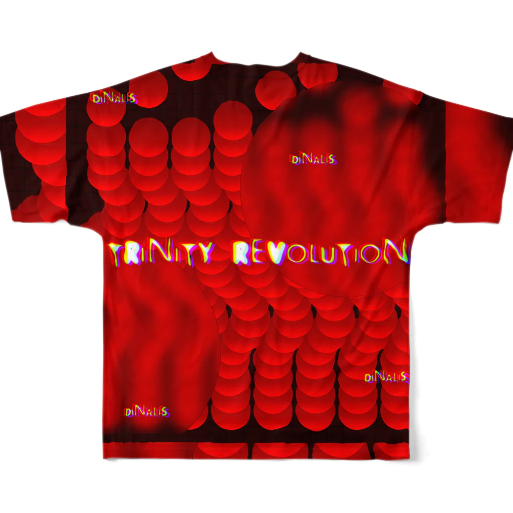 Aimurist のRed revolution  All-Over Print T-Shirt :back