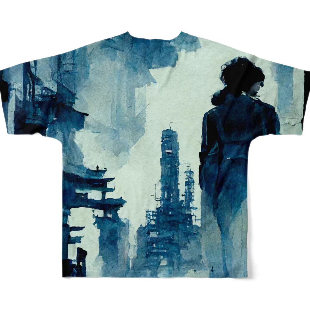 ぎょうざたべたいの工場と人 All-Over Print T-Shirt :back