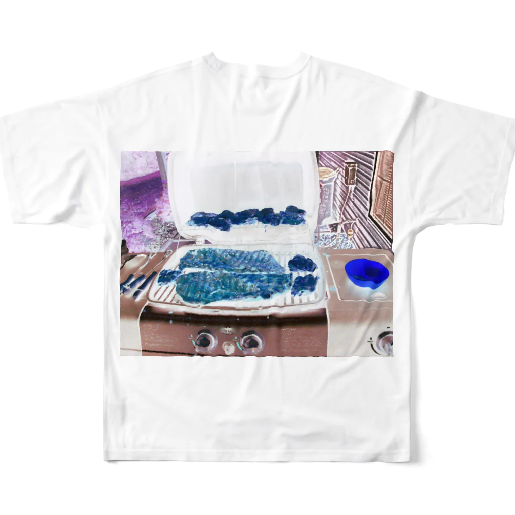 thatoneusernameのアメリカンBBQ All-Over Print T-Shirt :back