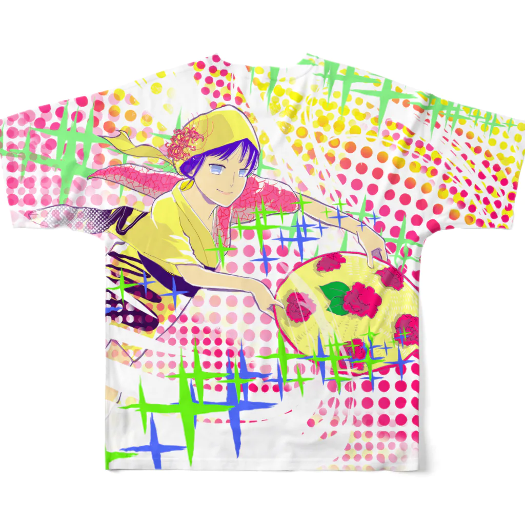 richiowakiのニュー花笠音頭 フルグラフィックTシャツの背面