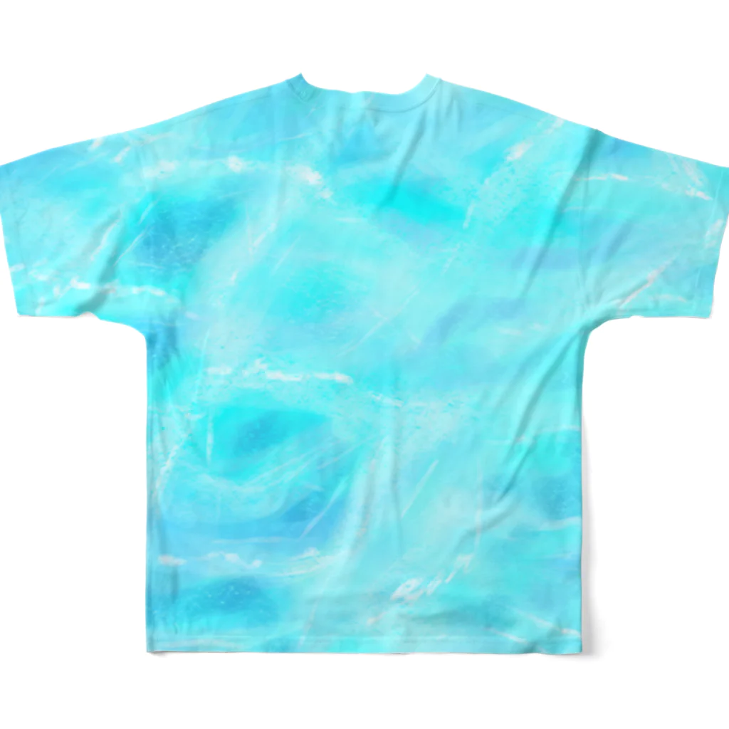 Lily bird（リリーバード）のぷかぷか水遊び文鳥ず All-Over Print T-Shirt :back